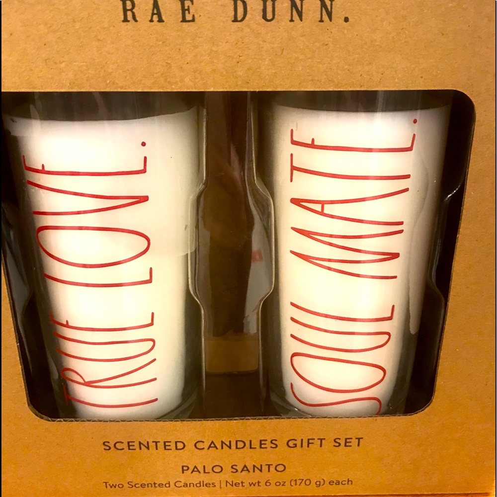RAE DUNN 2 Candle Valentines GIFT SET.